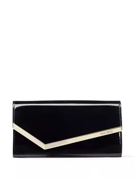 Лакированный клатч Jimmy Choo Emmie, черный