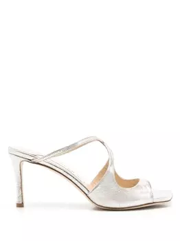 Jimmy Choo мюли Anise 75 с эффектом металлик, серебристый