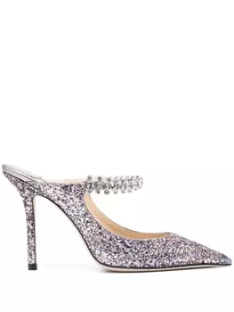 Jimmy Choo мюли Bing 100, серебристый