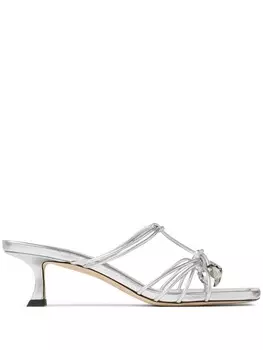 Jimmy Choo мюли Jemma 50, серебристый
