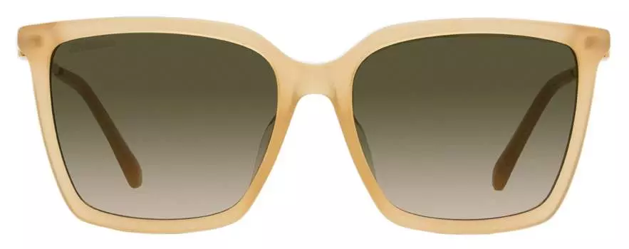 Jimmy Choo Женские квадратные солнцезащитные очки Totta /G FWMHA телесный/золотой 56 мм