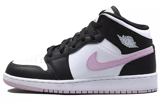 Jordan 1 Mid White Black Light Arctic Pink (GS)