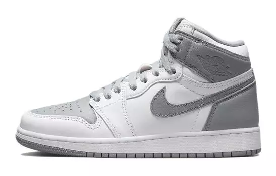 Кроссовки Jordan 1 Retro High OG Stealth GS, серый/белый