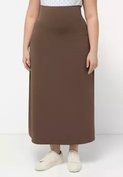 Юбка А-силуэта BELLIEVA MATERNITY Ulla Popken, коричневый