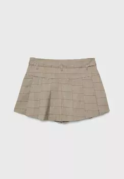 Юбка А-силуэта BELTED Stradivarius, цвет Mottled Brown