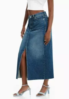 Юбка А-силуэта Bershka, темно-синий