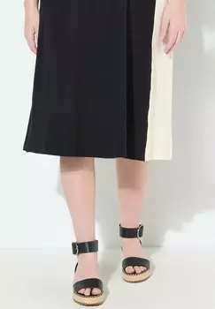 Юбка А-силуэта ELASTIC WAIST COLORBLOCK Ulla Popken, черный