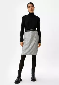 Юбка А-силуэта MIT PAILLETTEN comma casual identity, серебристый