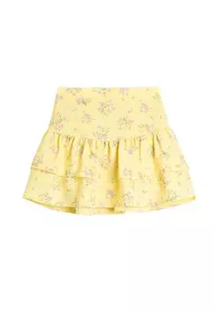 Юбка А-силуэта RUFFLE FLOWER PRINTED ELASTIC WAISTBAND Koton, цвет yellow