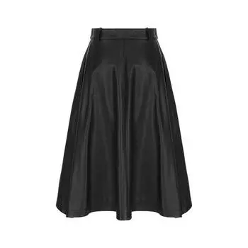 Юбка Balenciaga A-line Draped Midi, чёрный