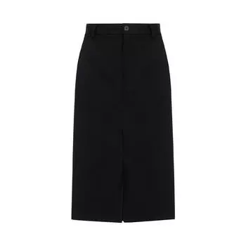 Юбка Balenciaga Panelled Midi, чёрный