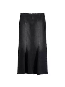 Юбка Bershka, черный деним
