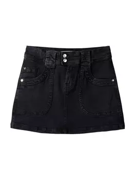 Юбка Bershka, черный деним