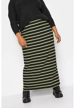 Юбка длинная Stripe Yours Clothing, коричневый