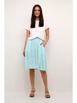 Юбка длиной до колена Kaffe, цвет blue atoll petit fleur