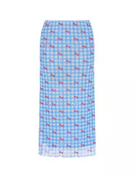 Юбка до колена myMo, цвет blue multicolor