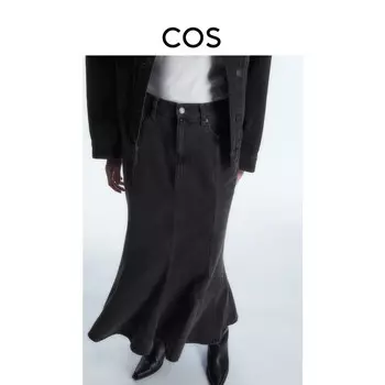 Юбка джинсовая Cos стандартного кроя, черный
