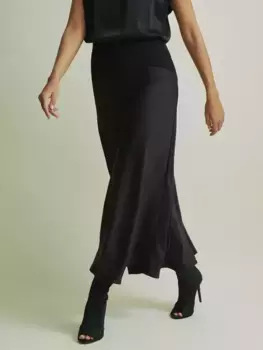 Юбка FLORERE A-Line Midi, черный