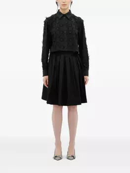 Юбка из эластичного хлопка MSGM, черный