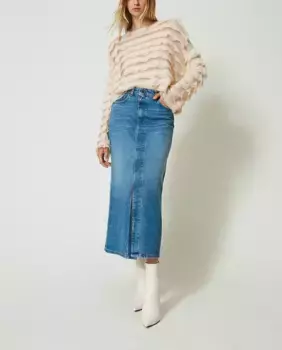Юбка из денима Twinset, синий