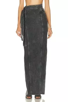 Юбка Jade Cropper Maxi Denim, серый