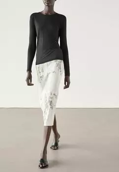 Юбка-карандаш Massimo Dutti, белый (размер EUR 34)