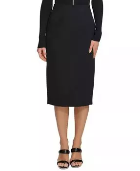 Юбка-карандаш с застежкой-молнией DKNY, черный