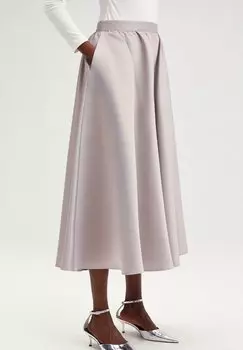 Юбка-колокол Gonna a pieghe Touch Priv, металлик серый