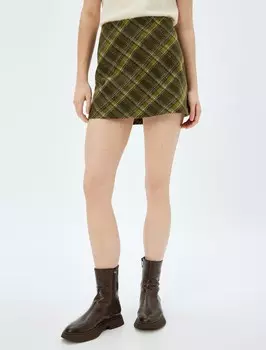Юбка Koton, цвет Olive/Dark green