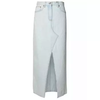Юбка light cotton skirt Msgm, синий