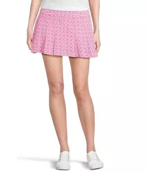 Юбка Lilly Pulitzer Malaga Skort Upf 50+, цвет Passion Fruit Pink X Resort White Butterfly Pattern