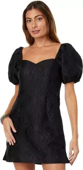 Юбка Lilly Pulitzer Morena Short Sleeve Romper, цвет Onyx Leaf An Impression Jacquard