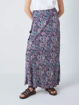 Юбка макси AND/OR Nyla Ikat, розовый/мульти