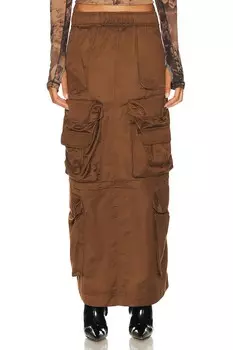 Юбка макси Diesel Cargo, коричневый
