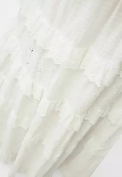 Юбка макси ELASTICATED WAIST Bershka, белый