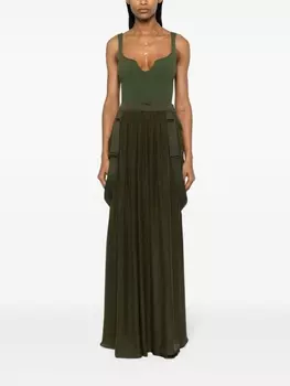 Юбка макси Jedy Max Mara, зеленый