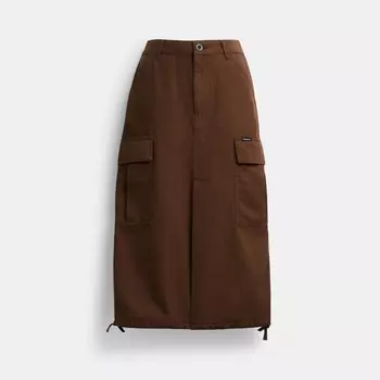 Юбка макси карго COACH, коричневый