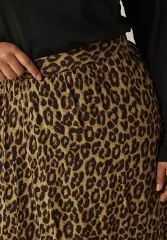 Юбка макси LEOPARD Evans, коричневый