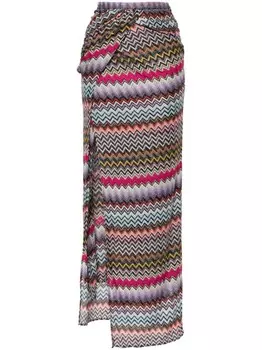 Юбка макси с узором зигзаг Missoni, синий