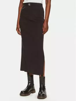 Юбка макси slim fit Calvin Klein, черный