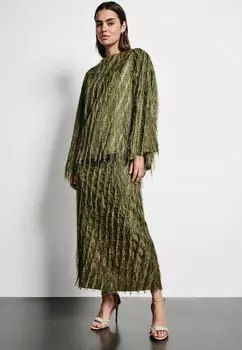 Юбка макси SPARKLE FRINGE Next, зеленый