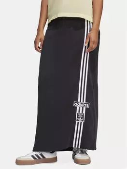 Юбка макси стандартного кроя Adidas, черный