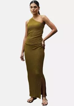 Юбка макси TEXTURE RUCHED Next, зеленый