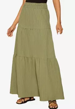 Юбка макси TEXTURED BOHO STYLE MIDI Friends Like These, зеленый