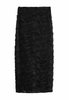 Юбка макси TEXTURED COLUMN Next, черный