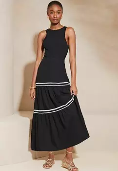 Юбка макси TIERED MIDI Lipsy, черный