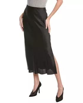 Юбка макси Vince Side Slip, черный