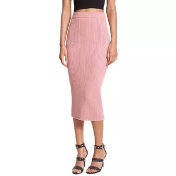 Юбка Michael Michael Kors Ribbed Pencil, розовый