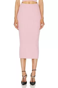 Юбка миди Alessandra Rich Knit, розовый