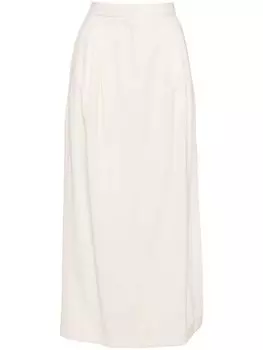 Юбка миди Elie Saab из крепа, серый